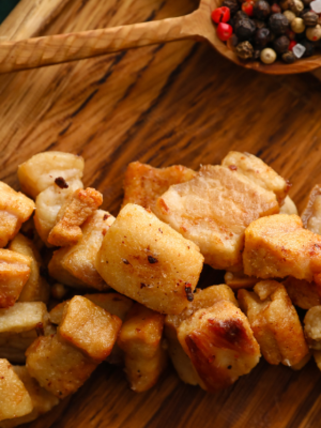 Receita de Torresmo na Airfryer. Petisco delicioso e super prático.